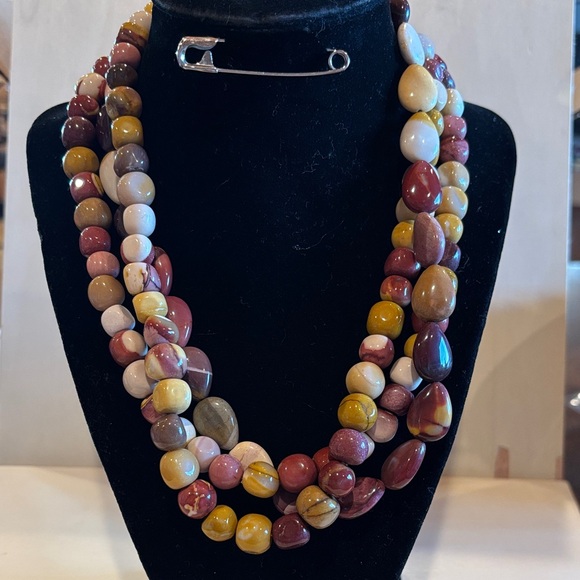 Jewelry - Chic Multicolor Stone Necklace. Size 17 to 18 1/2 inches long